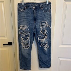 American Eagle Outfitters Ripped Blue Jeans